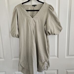 For Cynthia large dress with 3/4 qtr length parachute sleeves.